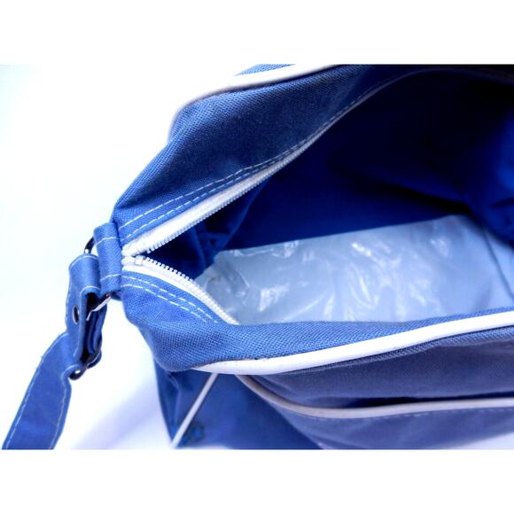 Vintage Travel Agents International Shoulder Bag Blue Carry On Tote Arline Bag - Picture 8 of 9